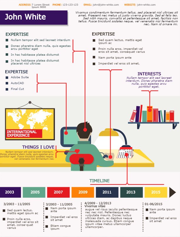 how to create impressive resumes with easelly simple infographic
