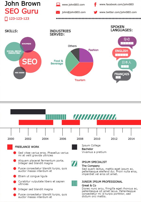 another example of an infographic resume