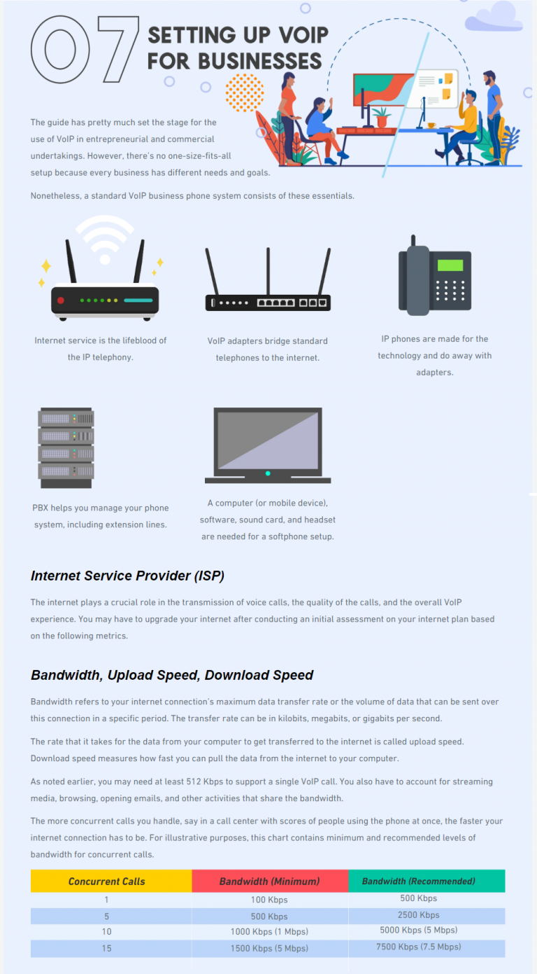 VOIP business infographic