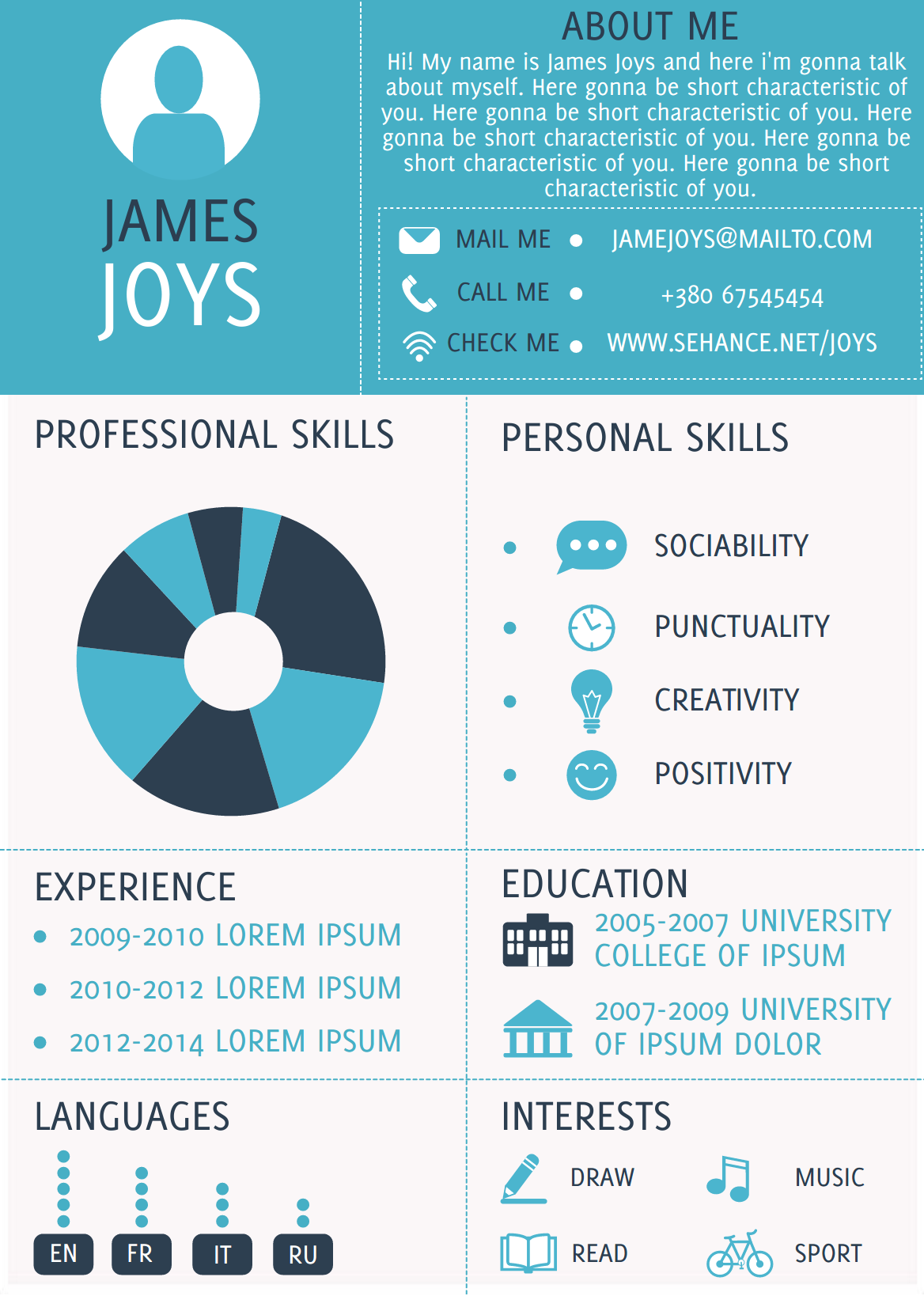 infographic resume template