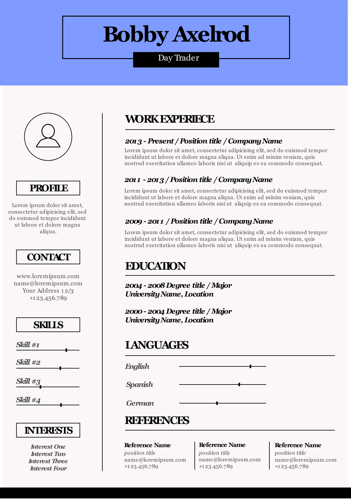 resume layout help