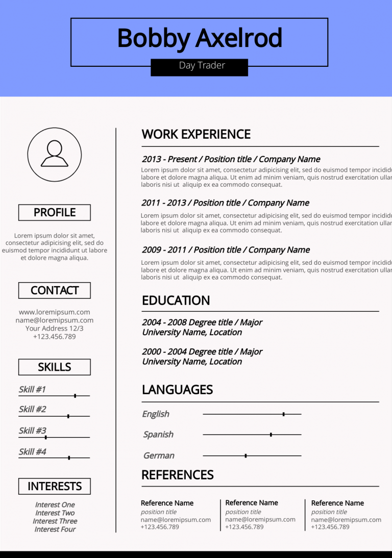 Basic Infographic Resume Template