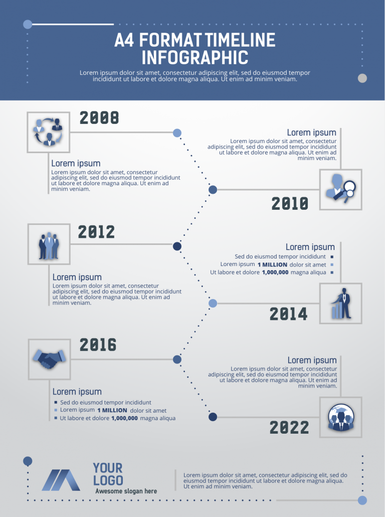 a4 format infographic timeline