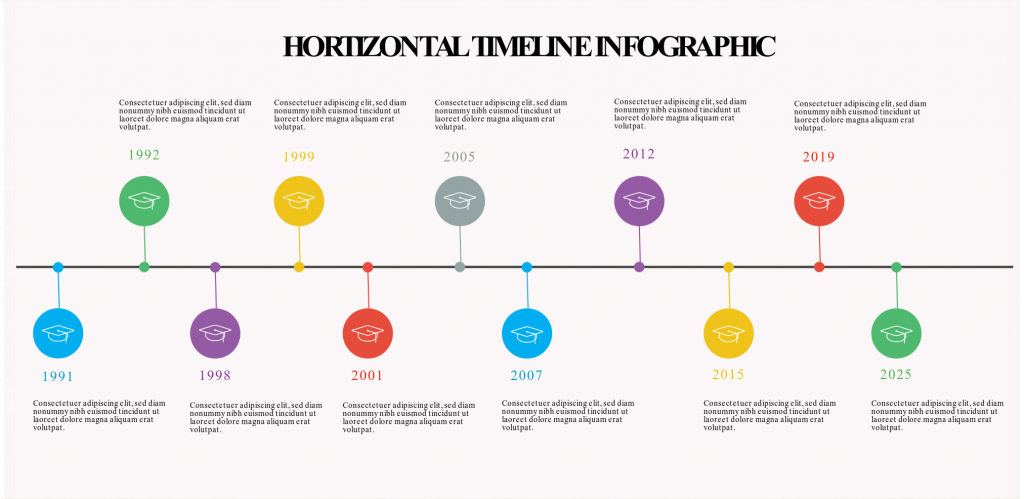 horizontal timeline infographic - Simple Infographic Maker Tool by Easelly