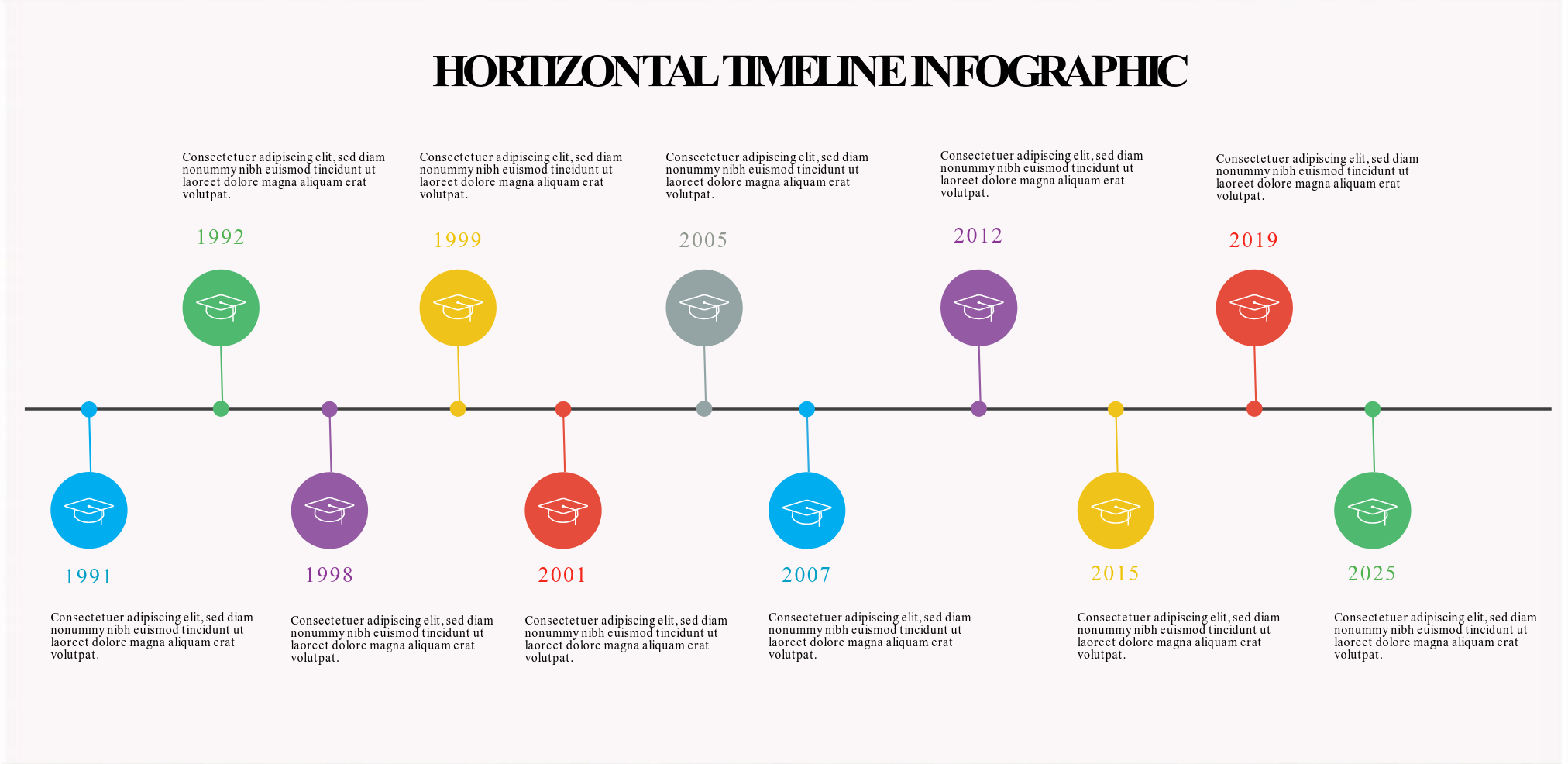 Horizontal Timeline Infographic Template