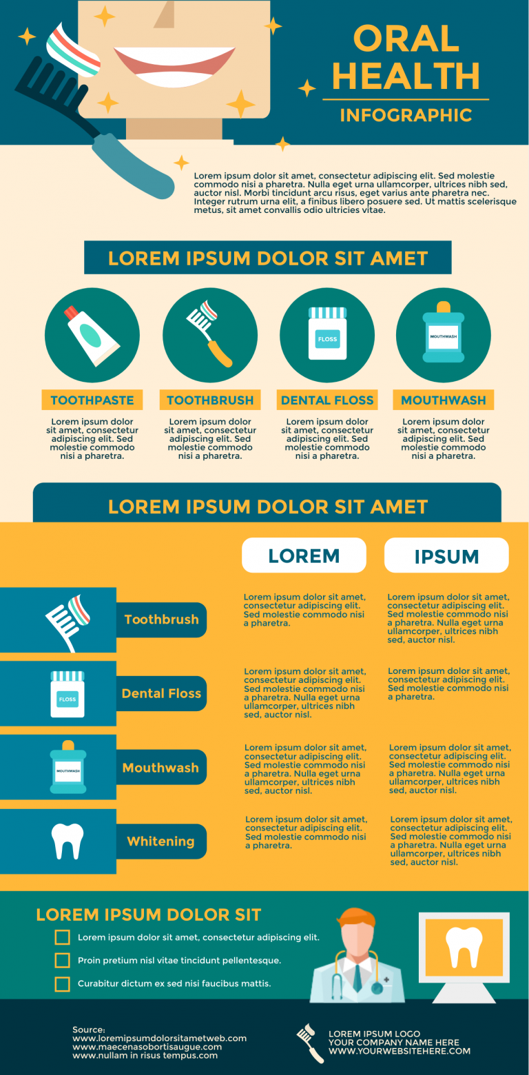 Dental infographic template