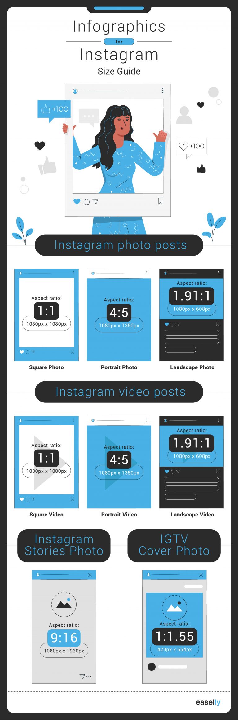 infographics for instagram size guide