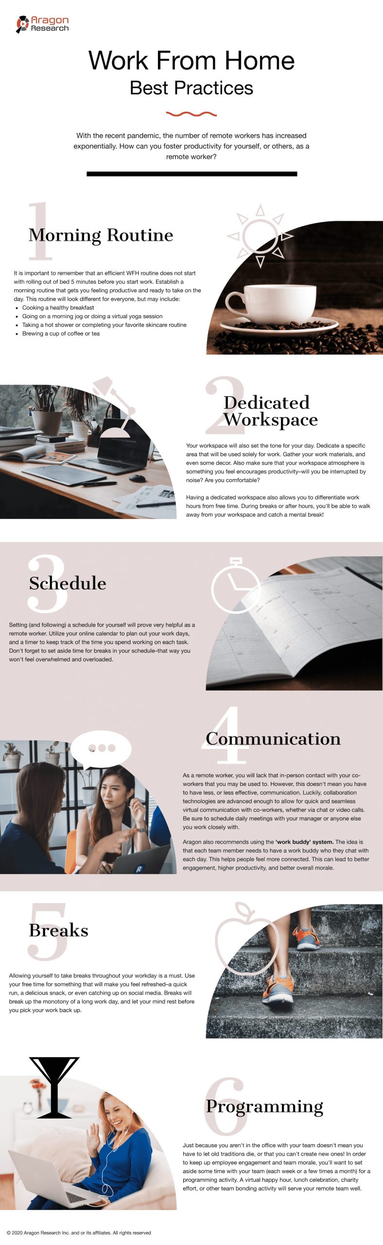 an infographic about working from home best practices