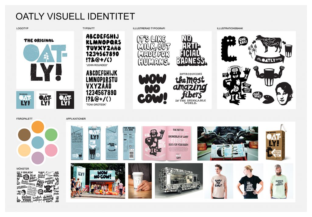 Oatly visual brand identity