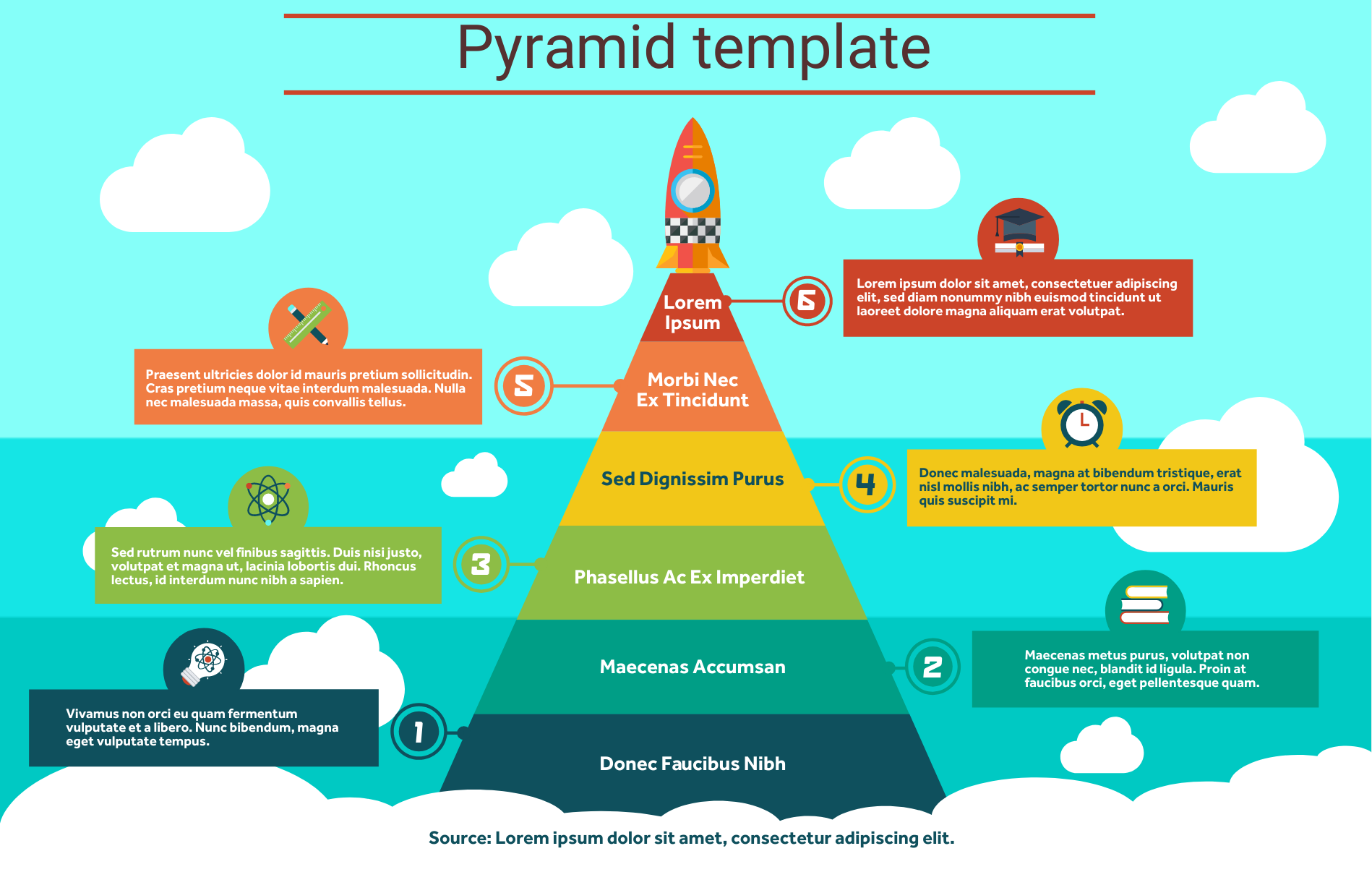 A pyramid infographic template