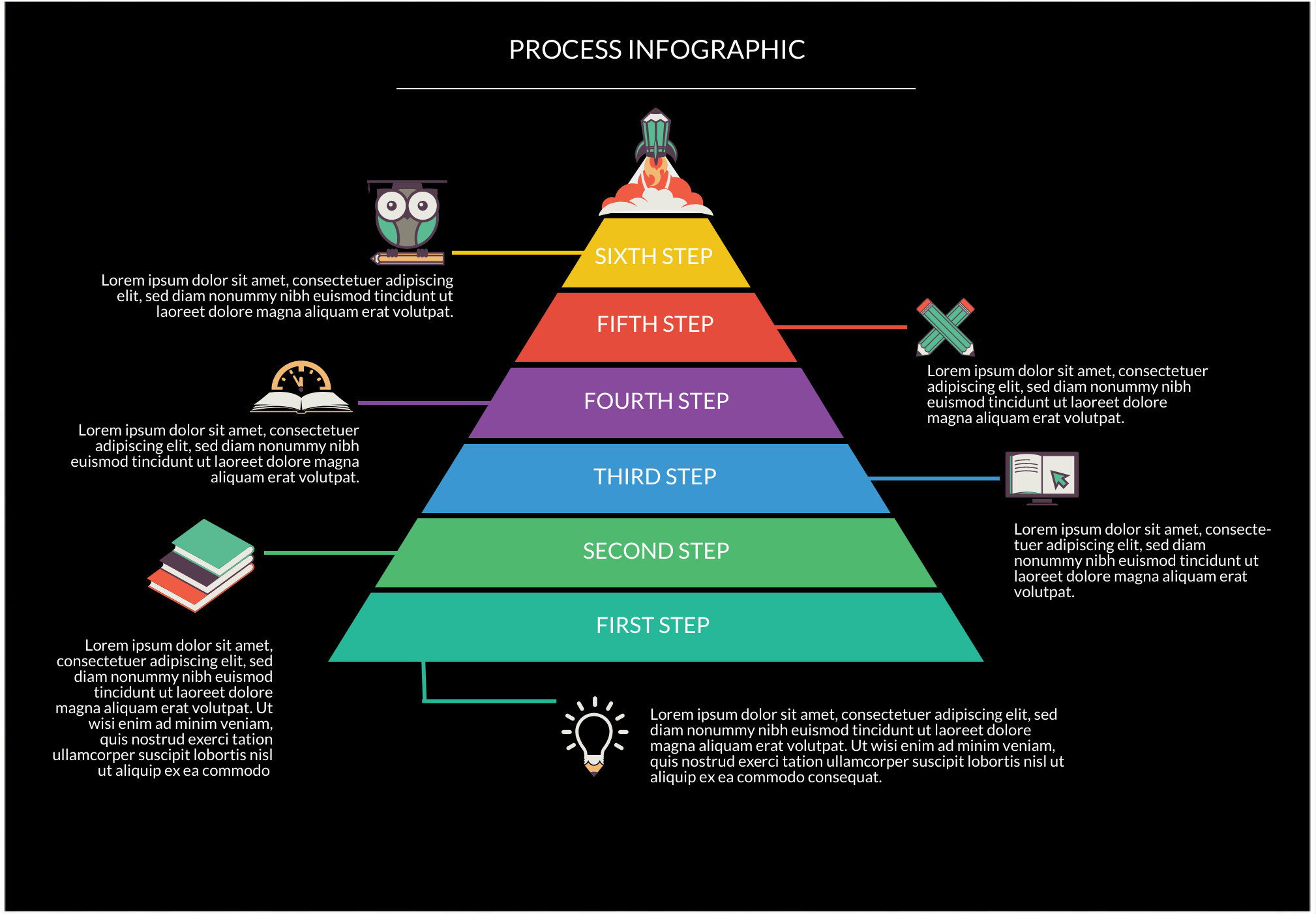 Pyramid infographic template